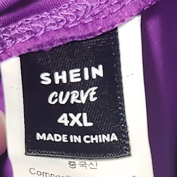 ⚡️🛍 4/$20 🛍 Shein Curve Rich Purple Cropped Leggings-Size 4XL- NWOT - Picture 6 of 7